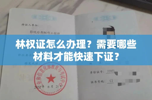 全国林权证怎么办理？需要哪些材料才能快速下证？
