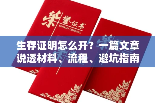 全国生存证明怎么开？一篇文章说透材料、流程、避坑指南