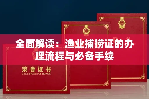 全国全面解读：渔业捕捞证的办理流程与必备手续