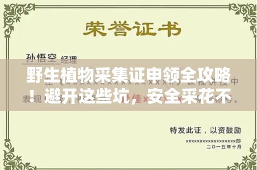 全国野生植物采集证申领全攻略！避开这些坑，安全采花不踩雷