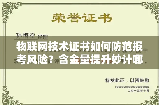 全国物联网技术证书如何防范报考风险？含金量提升妙计哪款好？