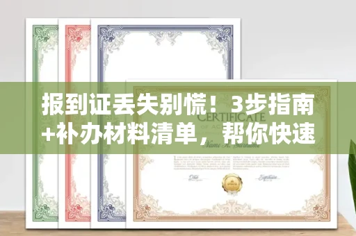 全国报到证丢失别慌！3步指南+补办材料清单，帮你快速解决就业危机