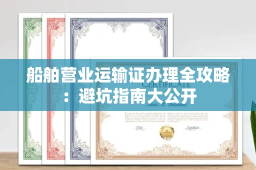 全国船舶营业运输证办理全攻略：避坑指南大公开