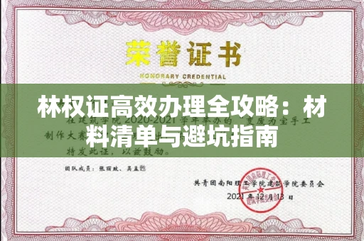 全国林权证高效办理全攻略：材料清单与避坑指南