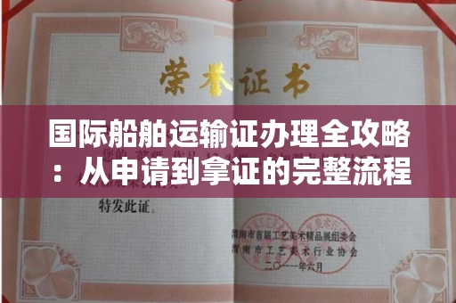 全国国际船舶运输证办理全攻略：从申请到拿证的完整流程解析