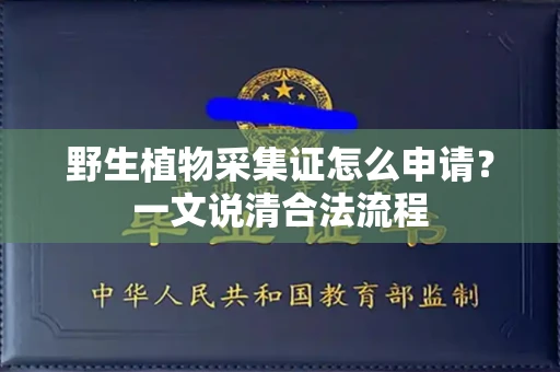 全国野生植物采集证怎么申请？一文说清合法流程