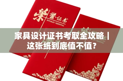 全国家具设计证书考取全攻略｜这张纸到底值不值？