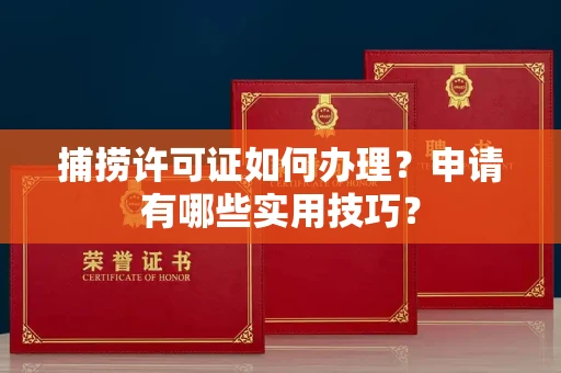 全国捕捞许可证如何办理？申请有哪些实用技巧？